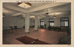 Recreation room, Grove Park Inn Postcard