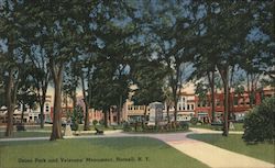 Union Park and Veterans' Monument Hornell, NY Postcard Postcard Postcard