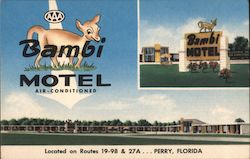 Bambi Motel Perry, FL Postcard Postcard Postcard