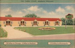 The Cabin Court Middleton, WI Postcard Postcard Postcard