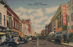 State Street Bristol, VA Postcard Postcard Postcard