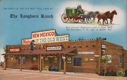 The Longhorn Ranch, stagecoach, museum Postcard