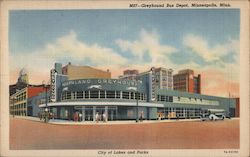 Greyhound Bus Depot Postcard