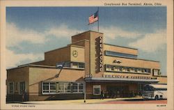 Greyhound Bus Terminal Akron, OH Postcard Postcard Postcard