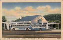 Gateway Restaurant, Greyhound Post House, Lincoln Highway Postcard