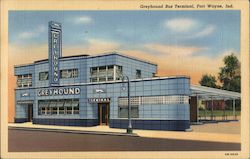 Greyhound Bus Terminal Postcard