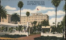 The New Miramar Hotel Overlooking the Blue Pacific Postcard