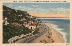 Looking South on Coast Highway, Santa Monica in the Distance Postcard