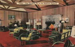 Lobby, New Hartsook Inn on the Redwood Highway Postcard
