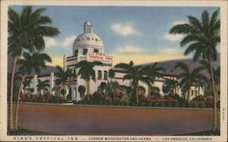 King's Tropical Inn Corner Washington and Adams Postcard