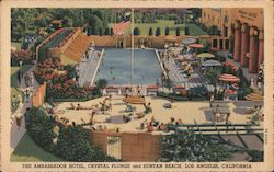 The Ambassador Hotel, Crystal Plunge and Suntan Beach Postcard