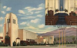 The Tower of Light, altar view North Glendale Methodist Church Postcard