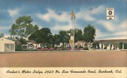 Archer's Motor Lodge Postcard