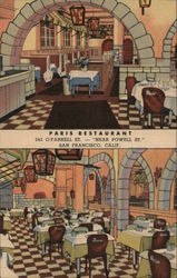 Paris Restaurant, dining rooms Postcard
