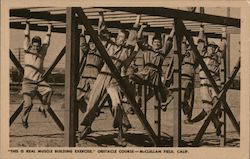 McClellan Field This is Real Muscle Building Exercise, Obstacle Course Postcard