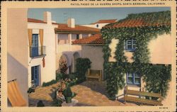 Patio, Paseo De La Guerra Shops Postcard