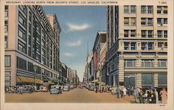 Broadway, looking North from Seventh Street Postcard