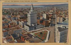 City Hall and Memorial Plaza Postcard
