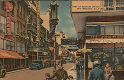 Part of Business District, Chinatown Postcard
