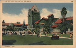 San Jose State College Postcard