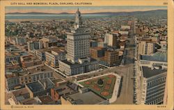 City Hall and Memorial Plaza Oakland, CA Postcard Postcard Postcard