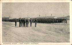 Regimental Review, Camp Roberts San Miguel, CA Postcard Postcard Postcard