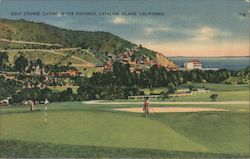 Golf Course, Casino in the Distance Santa Catalina Island, CA Postcard Postcard Postcard