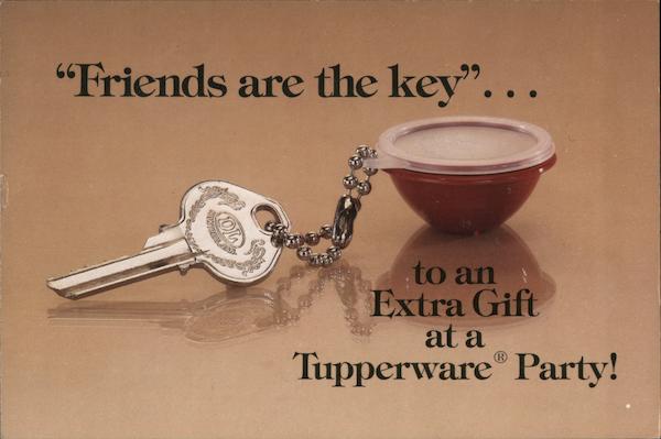 Tupperware Bowl Key Chain - Bring a Friend Gift Modern (1970's to Present)