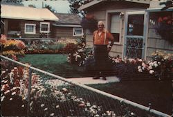 Joe Hembreiker in his front yard Fairbanks Alaska