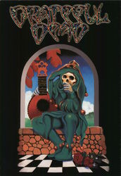 Grateful Dead Illustration Artwork Jester with Mandolin San Francisco California