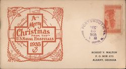 A Merry Christmas from the US Naval Hospitals 1935 Commemorative Cancels First Day Cover First Day Cover First Day Cover