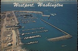 Aerial view of harbor Postcard