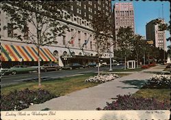 Looking North on Washington Blvd. Postcard