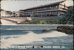 Borg's Ocean Front Motel Pacific Grove, CA Postcard Postcard Postcard