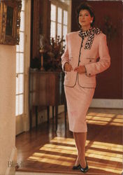 Bleyle model showing business outfit. Hammett's Fall showing, McHenry Village Postcard