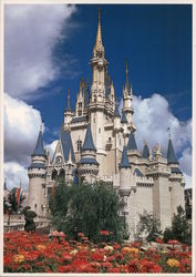 Beautiful Cinderella Castle, With Spires Reaching To the Sky, Marks the Gateway to the Happiest Land of All Disney Postcard Post Postcard