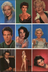 Quantity Postcards Examples. Marilyn Monroe, Sophia Loren, Liz Taylor, Jayne Mansfield, Warren Beatty, Marlon Brando Postcard