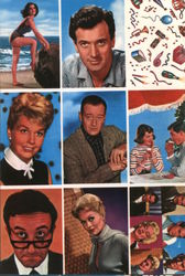 Quantity Postcards Examples. Multi stars, Rock Hudson, John Wayne, Kim Novak, Natalie Wood, Doris Day, Peter Sellers Postcard