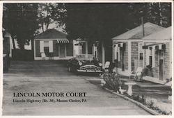 Lincoln Motor Court Manns Choice, PA Postcard Postcard Postcard