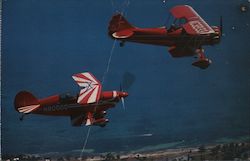 Island Aeroplane Tours. Pitts S-2a and 1941 Waco UPF7 planes Postcard