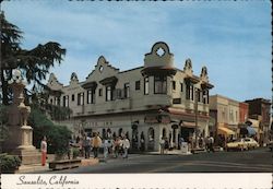 Business distrtict, people in crosswalk. Sausalito, CA Sandor Balatoni Postcard Postcard Postcard