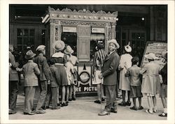 In Front of Movie Theater, April 1941 Postcard