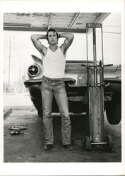 Richard Gere as a mechanic. 1979 Postcard