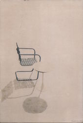 The Gallery. Spring Onset by Richard Kenerson. Chair and small table and their shadows Postcard