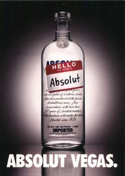 Absolut Vegas. Postcard