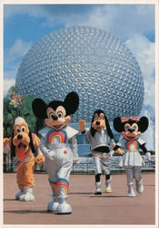 Mickey and Friends Visit Epcot Center Postcard
