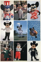 The Many Faces of Mickey Mouse - Mickey's Florida Collection Disney Postcard Postcard Postcard