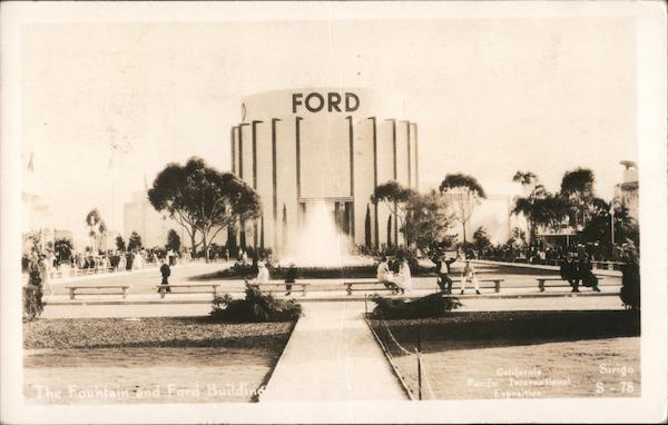 Fountain and Ford Building, California-Pacific International Exposition 1935 San Diego