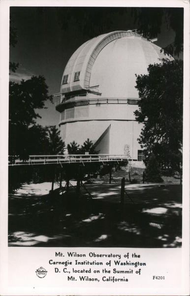 Mt. Wilson Observatory of the Carnegie Institution of Washington, D.C. Mount Wilson California