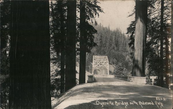 Dyerville Bridge on the Redwood Highway California